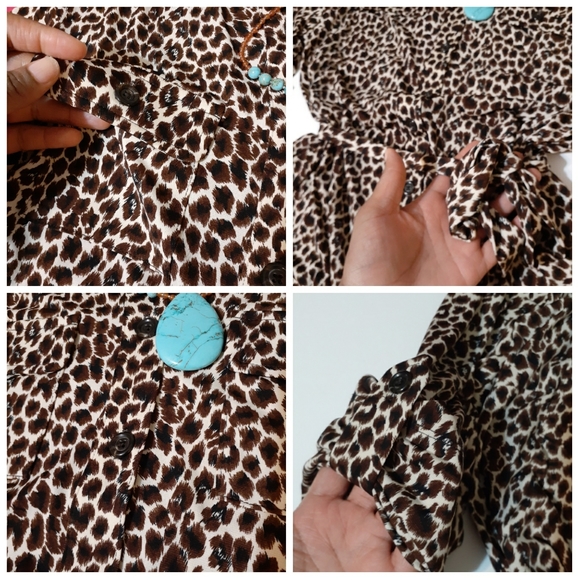 Peck & Peck Leopard Button Down Stretch Dress - Picture 4 of 8